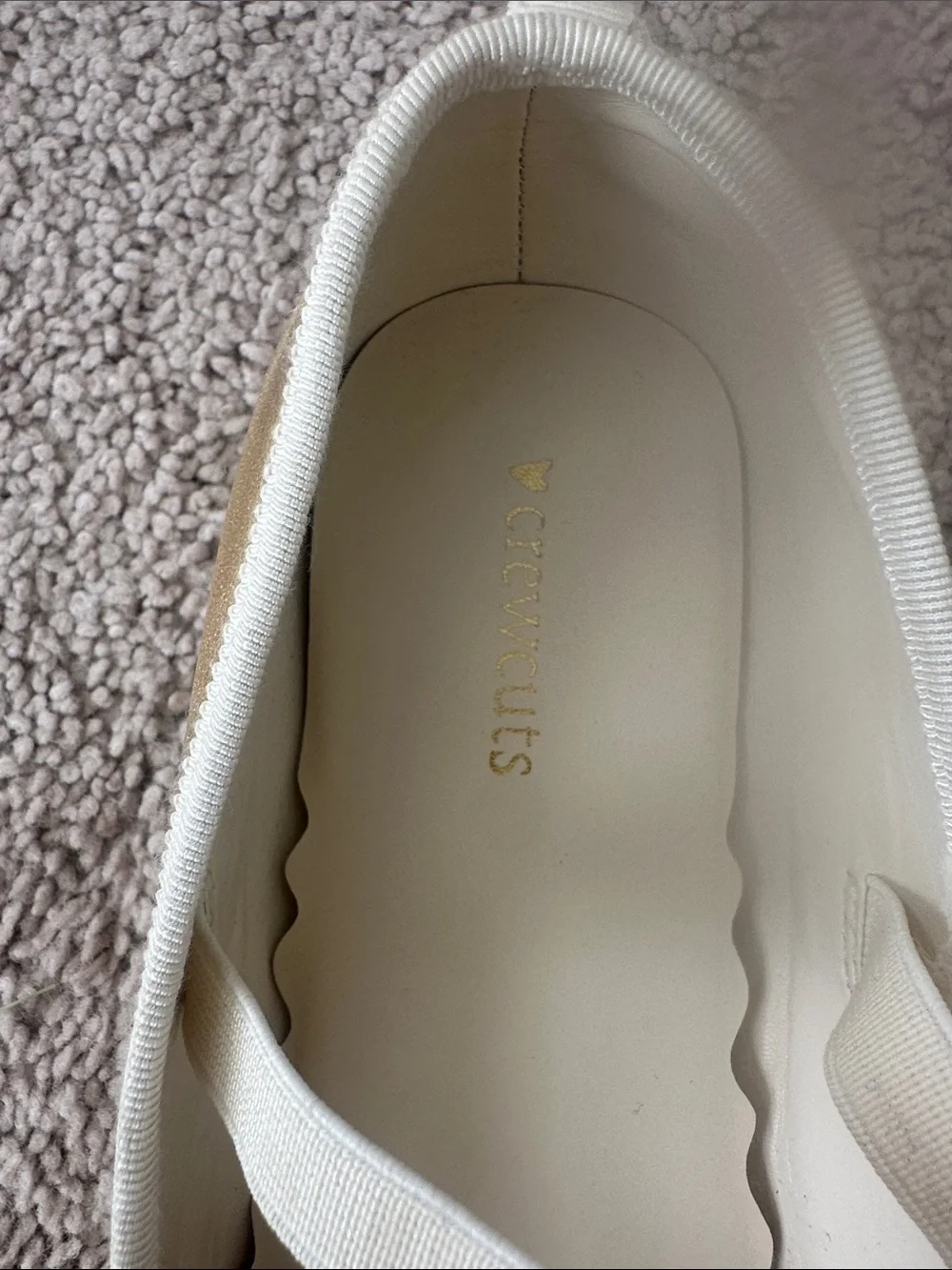 Gold Ballet Flats with Ankle Strap